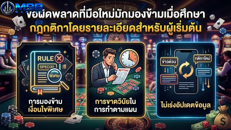 ข้อผิดพลาดที่มือใหม่มักมองข้ามเมื่อศึกษา กฎกติกาโดยรายละเอียดสำหรับผู้เริ่มต้น